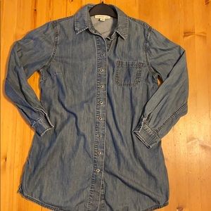 Cold water creek tunic denim shirt